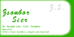 zsombor sier business card